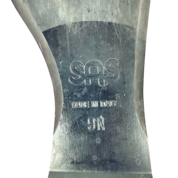 SAS Women's 9N Red Lacey Leather Snakeskin Ballet Flats Shoes Made in Italy - Picture 8 of 8